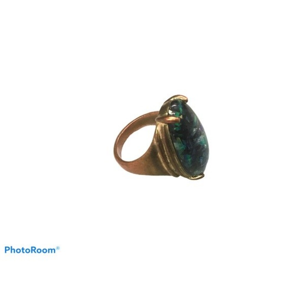 Green and Copper Colored Ring